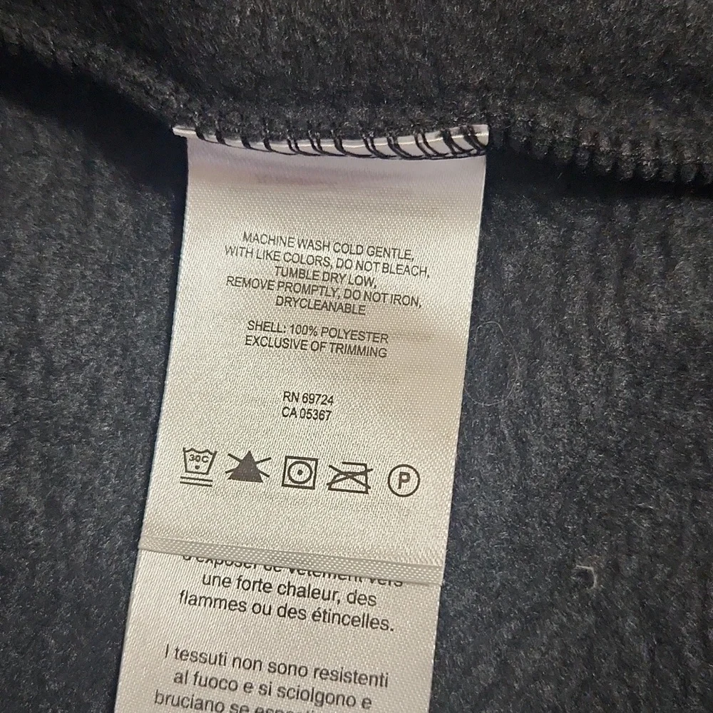 Columbia Youth Dark Grey Fleece Zip Up Youth 14/16 Nwt